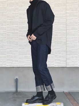 「Paraboot（パラブーツ）のアイテム（ブーツ）」を使った、sawaさん（メンズ・173cm）の春コーディネート