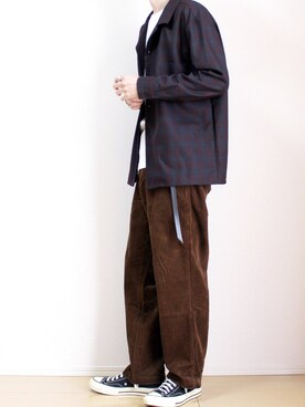 「YARD PLUS（ヤードプリュス）のアイテム（トップス）」を使った、sawaさん（メンズ・173cm）の秋コーディネート