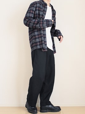 「Paraboot（パラブーツ）のアイテム（ブーツ）」を使った、sawaさん（メンズ・173cm）の秋コーディネート