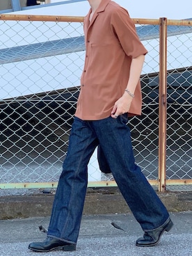 「STUDIOUS（ステュディオス）のアイテム（トップス）」を使った、sawaさん（メンズ・173cm）の夏コーディネート