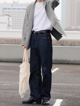 「HARE（ハレ）のアイテム（シューズ）」を使った、sawaさん（メンズ・173cm）の秋コーディネート