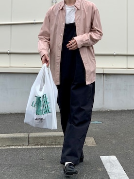 「BASQUE magenta（バスクマゼンタ）のアイテム（サロペット/オーバーオール）」を使った、sawaさん（メンズ・173cm）の春コーディネート