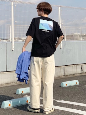 「チャックテイラー」｜「アイテム（アクセサリー）」を使った、sawaさん（メンズ・173cm）の春コーディネート