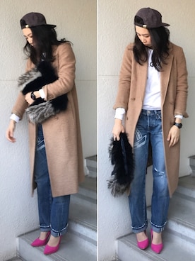 「ドラフトリーバイス」｜「アイテム（パンプス）」を使った、Ｓｈａｋｉｎ.さん（レディース・168cm）の冬コーディネート