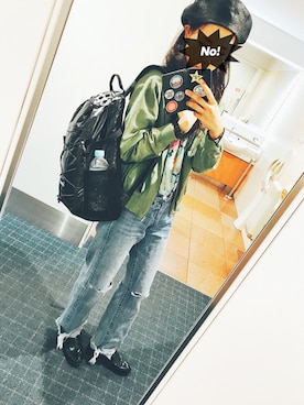 「MOUSSY（マウジー）のアイテム（PC・スマホグッズ/家電）」を使った、Ｓｈａｋｉｎ.さん（レディース・168cm）の秋コーディネート