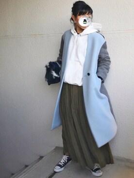 「LAGUNAMOON（ラグナムーン）のアイテム（その他アウター）」を使った、Ｓｈａｋｉｎ.さん（レディース・168cm）の冬コーディネート