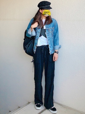 「patagonia」｜「アイテム（デニムジャケット）」を使った、Ｓｈａｋｉｎ.さん（レディース・168cm）の秋コーディネート