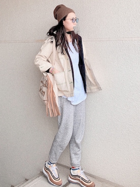 「STUSSY（ステューシー）のアイテム（ブルゾン）」を使った、Ｓｈａｋｉｎ.さん（レディース・168cm）の春コーディネート