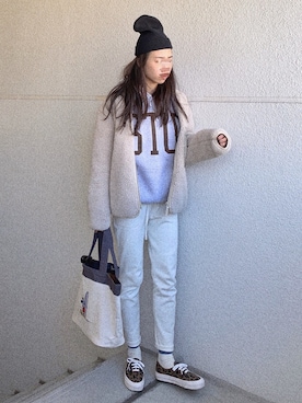 「HOLIDAY（ホリデイ）のアイテム（帽子）」を使った、Ｓｈａｋｉｎ.さん（レディース・168cm）の冬コーディネート
