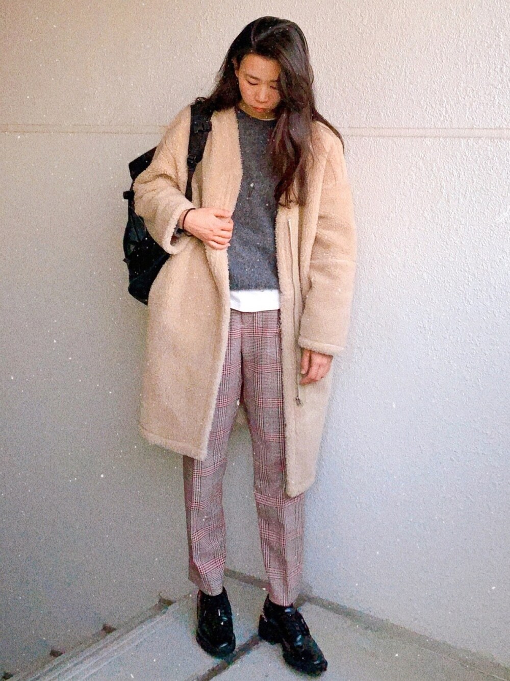 DHOLIC（ディーホリック）の「Vカラージップアップボアコート（ノー  