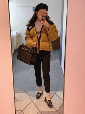 「ヌプシ」｜「アイテム（ハンチング/ベレー帽）」を使った、Ｓｈａｋｉｎ.さん（レディース・169cm）の冬コーディネート