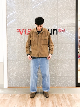 「JUNRED（ジュンレッド）のアイテム（レッグウェア）」を使った、youさん（メンズ・182cm）の冬コーディネート