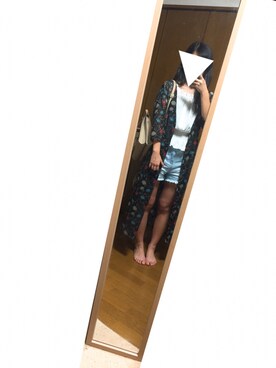 「ショッピング」｜「アイテム（シャツワンピース）」を使った、napoさん（レディース・163cm）の夏コーディネート
