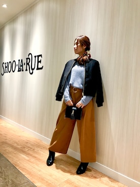 「ドレスキップ」｜「アイテム（ブルゾン）」を使った、MINMINさん（レディース・165cm）の秋コーディネート