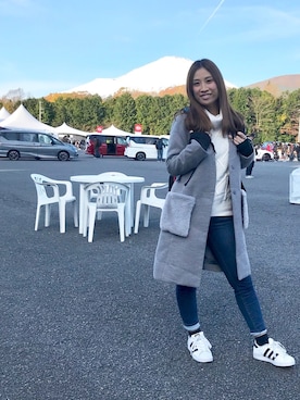 「ドレスキップ」｜「アイテム（その他アウター）」を使った、MINMINさん（レディース・165cm）の秋コーディネート