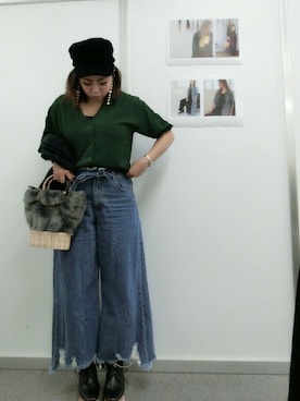 「salus（サルース）のアイテム」を使った、salusさん（レディース・161cm）の秋コーディネート