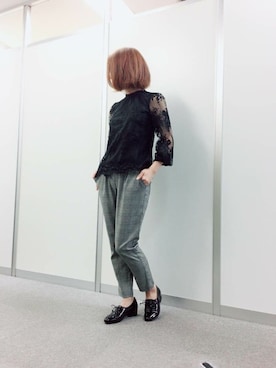 「salus（サルース）のアイテム」を使った、salusさん（レディース・163cm）の秋コーディネート