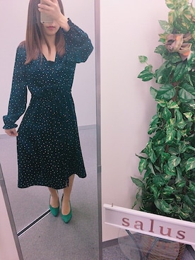 「salus（サルース）のアイテム」を使った、salusさん（レディース・156cm）の春コーディネート