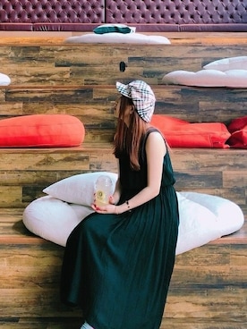 「salus（サルース）のアイテム」を使った、salusさん（レディース・156cm）の夏コーディネート