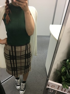 「salus（サルース）のアイテム」を使った、salusさん（レディース・156cm）の夏コーディネート