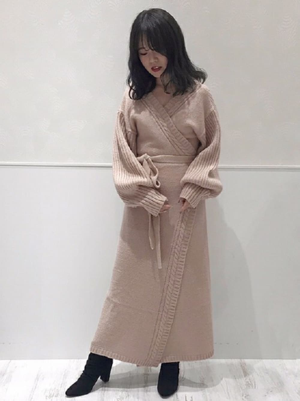 DRWCYS（ドロシーズ）の「ケーブルラインニットワンピース（ワンピース  