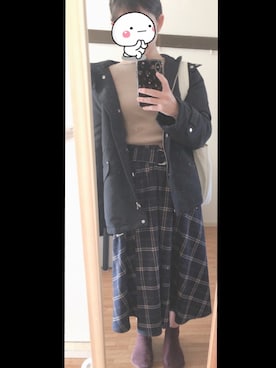 「ミックススタイル」｜「アイテム（財布/小物）」を使った、FU FUさん（レディース・148cm）の秋コーディネート