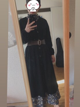 「寒い」｜「アイテム（財布/小物）」を使った、FU FUさん（レディース・148cm）の秋コーディネート