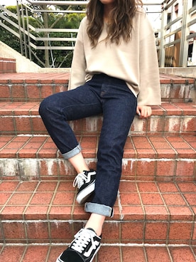 「JAPAN BLUE JEANS」｜mihoさん（レディース・158cm）の冬コーディネート