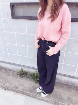 「URVIN（アービン）のアイテム」を使った、mihoさん（レディース・158cm）の春コーディネート