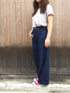 「CONVERSE（コンバース）のconverse（コンバース） ALL STAR OX（オールスターOX）（スニーカー）」を使った、mihoさん（レディース・158cm）の夏コーディネート
