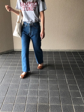 「OZOC（オゾック）のアイテム（バレエシューズ）」を使った、amiさん（レディース・157cm）の秋コーディネート