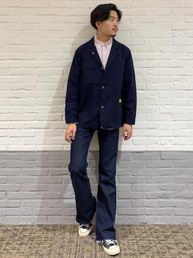 「Right-on（ライトオン）のアイテム（カバーオール）」を使った、riku1166さん（メンズ・180cm）の秋コーディネート