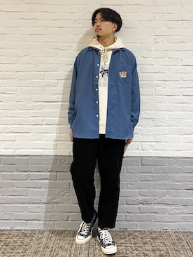 「Right-on（ライトオン）のアイテム（パーカー）」を使った、riku1166さん（メンズ・180cm）の秋コーディネート
