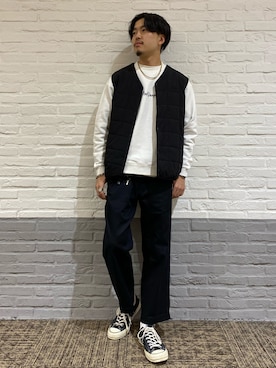 「CAMP7（キャンプセブン）のアイテム（ジャケット/アウター）」を使った、riku1166さん（メンズ・180cm）の冬コーディネート