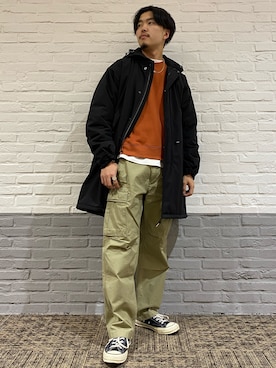 「BACK NUMBER（バックナンバー）のアイテム（モッズコート）」を使った、riku1166さん（メンズ・180cm）の冬コーディネート
