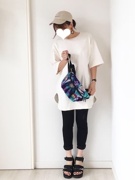 「ETHNOTEK（エスノテック）のアイテム」を使った、akiさん（レディース・160cm）の夏コーディネート