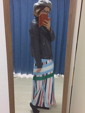 「LBC（エルビーシー）のアイテム（ハンチング/ベレー帽）」を使った、kanoさん（レディース・154cm）の春コーディネート