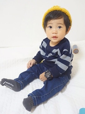 「アイテム（スウェット）」を使った、makeyourday_officialさん（キッズ・72cm）の夏コーディネート