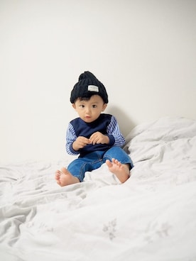 「アイテム（パンツ）」を使った、makeyourday_officialさん（キッズ・80cm）の夏コーディネート