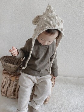 「アイテム（スウェット）」を使った、makeyourday_officialさん（キッズ・90cm）の秋コーディネート