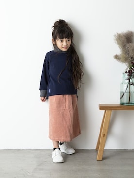 「ラップスカート」｜makeyourday_officialさん（キッズ・110cm）の冬コーディネート