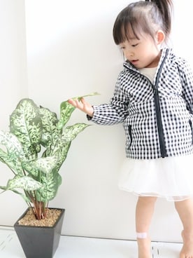 「新作」｜「アイテム（マウンテンパーカー）」を使った、makeyourday_officialさん（キッズ・80cm）の冬コーディネート