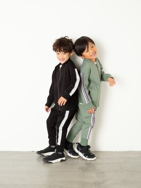 「MAKE YOUR DAY（メイクユアデイ）のアイテム（ジャケット/アウター）」を使った、makeyourday_officialさん（キッズ・110cm）の冬コーディネート