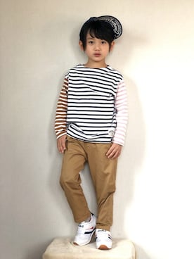 「MAKE YOUR DAY（メイクユアデイ）のアイテム」を使った、makeyourday_officialさん（キッズ・110cm）の冬コーディネート