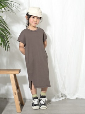 「MAKE YOUR DAY（メイクユアデイ）のアイテム（ワンピース/ドレス）」を使った、makeyourday_officialさん（キッズ・110cm）の春コーディネート