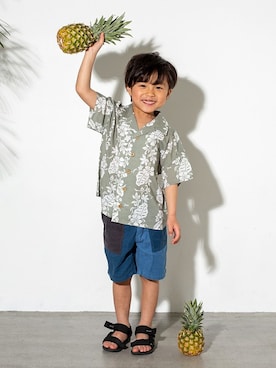 「アイテム（シャツ/ブラウス）」を使った、makeyourday_officialさん（キッズ・110cm）の春コーディネート