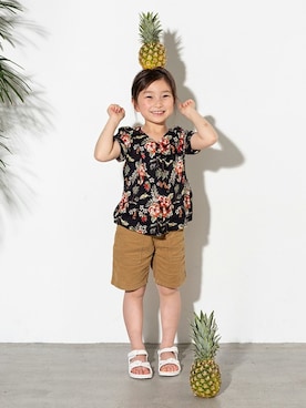 「アロハシャツ」｜makeyourday_officialさん（キッズ・110cm）の春コーディネート