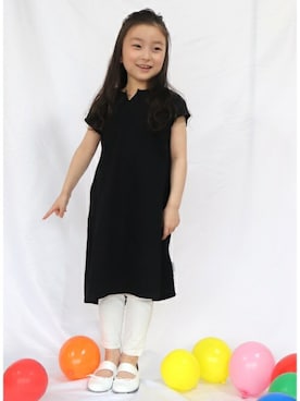 「新作」｜「アイテム（チュニック）」を使った、makeyourday_officialさん（キッズ・110cm）の春コーディネート