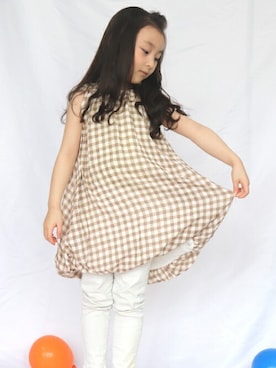 「アイテム（ワンピース/ドレス）」を使った、makeyourday_officialさん（キッズ・110cm）の夏コーディネート