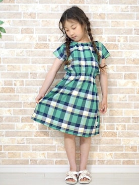 「アイテム（ワンピース/ドレス）」を使った、makeyourday_officialさん（キッズ・110cm）の夏コーディネート